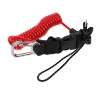 TEMPNAP Lanière de Plongée Sous-marine avec Clip Rapide en Acier Inoxydable et Mécanisme à Ressort pour Caméra Étanche Rouge, pour Activités de Plongée Sécurisées