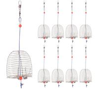 TEMPNAP Lot de 10 Cages à Appâts Acier Inoxydable, Panier Feeder Méthode pour Pêche Sportive en Eau Douce