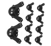 TEMPNAP Lot de 10 Protections D'angle en Fer Chromé Rondes pour Flight Cases, Coffrets et Meubles, Solide, Adaptées aux Haut-parleurs et Éclairage de Scène, Protection Métallique