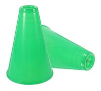 TEMPNAP Lot de 2 Mégaphones Verts en PP pour Encouragements Sportifs, Accessoires de Fête pour Cérémonies et Matchs de Football