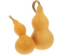 TEMPNAP Lot de 2 Ornements Gourdes Décoratives en Matériau Synthétique Couleur Kaki, Forme Naturelle, Style Créatif et Pratique pour Décoration de Bureau et Maison