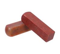 TEMPNAP Lot de 2 Pierres de Gravure Shoushan Rouge pour Tampons Personnalisés, Tête Ronde, Processus de Gravure Fluide, pour Artisanat DIY et Calligraphie Chinoise