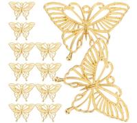 TEMPNAP Lot de 20 Pendentifs en Alliage Léger Forme Aile, Cadre Creux Facile à Stocker pour Création de Bijoux Diy, Fête des Mères