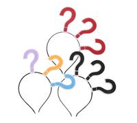 TEMPNAP Lot De 3 Bandeaux Cheveux Créatifs Point D’interrogation Et Exclamation Tissu Léger Multicolore Pour Fête Cosplay Déguisement Accessoires Festifs