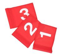 TEMPNAP Lot de 3 Drapeaux de Golf Numérotés en Nylon Rouge, Résistants à L'usure, Structure Simple, pour L'entraînement de Golf Pratique en Extérieur