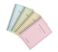 TEMPNAP Lot de 4 Cahiers à Spirale Latérale Format A5 en Carton Blanc pour Étudiants, Bloc-notes Journal Intime Pratique pour Activités Scolaires et Fêtes à Thème