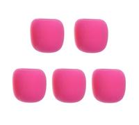 TEMPNAP Lot de 5 Bonnettes de Microphone en Mousse Rose, Housses Micro Solide en Éponge Respirante, Protection Anti-vent pour Karaoké, Conférence et Enregistrement Sonore