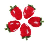 TEMPNAP Lot De 5 Décorations en Feutre pour Fruits Scrapbooking Fraises Artisanat Feutrage À L'Aiguille Ornements Faits À La Main Décorations De Fruits en Feutre Bricolage