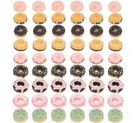 TEMPNAP Lot de 60 Petites Figurines Résine Donuts Décoratives pour DIY Bijoux et Coques Téléphone, Accessoires Doux et Confortables pour Créations Uniques Plusieurs styles