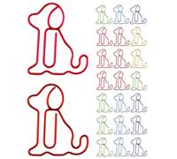 TEMPNAP Lot de 60 Trombones en Métal Forme Chien Assis Colorés, Multifonctionnels pour Organiser Documents à Domicile, Accessoires de Bureau Mignons et Originaux Couleur Couleur Aléatoire