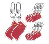 TEMPNAP Lot de -clés Drapeau Chinois en Acrylique Rouge, Design Élégant, Facile à Assortir, pour Décorations de Festival et Présents Souvenirs