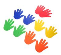 TEMPNAP Marqueurs de Sol Tactiles de Mains 5 Paires en Pvc pour Entraînement Sensoriel et Motricité, Usage Polyvalent la Maison Compétitions Ludiques