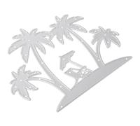 TEMPNAP Matrice de Découpe en Métal pour Scrapbooking Diy, Moule à Découper Cocotier pour Albums Photo et Création de Cartes, Outil Artisanal Résistant pour Loisirs Créatifs Thème Plage