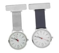 TEMPNAP Montre de Poche D'infirmière en Métal Portable Design Fluorescent, Lot de 2 Pcs pour Médecins et Professionnels de Santé