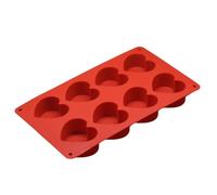 TEMPNAP Moule à Gâteau Flexible et Antiadhésif en Silicone Alimentaire Saint-valentin 8 Cavités Forme Cœur Anniversaire Noël pour Dessert DIY
