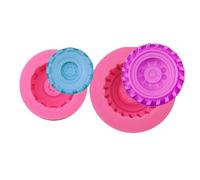 TEMPNAP Moule à Gâteau pour Cuisson et Décoration 4 Pièces en Silicone Forme Pneu de Voiture sans Goût pour Pâtisserie et Fête