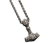 TEMPNAP Pendentif Viking Acier Inoxydable Collier Vintage Pour Hommes Pendentif Bijoux Masculins Style Punk