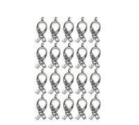 TEMPNAP Pendentifs Lettres Hope Design Unique et Finition Fine en Alliage Argenté 20 Pièces Breloques Délicates pour Fabrication de Bijoux DIY, Bracelet ou Cheville
