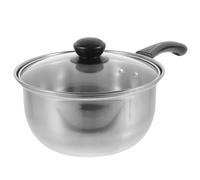 TEMPNAP Petite Casserole en Acier Inoxydable Couvercle, Chauffe Rapidement, Design Simple et Pratique, Maison Préparation de Soupes Chaudes