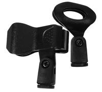 TEMPNAP Pinces pour Microphones Universelles Design à Ressort Compact Lot de 2 en Plastique Noir pour Enregistrements et Performances