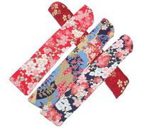 TEMPNAP Pochette pour Éventail Chinois en Tissu de Soie Vintage 4 Pièces Légère et Élégante pour Mariage et Noël