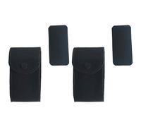 TEMPNAP Pochette pour Montre en Flanelle Noire 2pcs Bouton, Résistante aux Rayures et Portable, Organiseurs de Bijoux pour Voyage