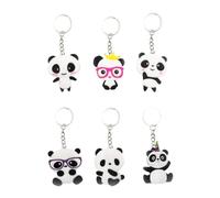 TEMPNAP Porte-clés de Panda Pvc Créatif 12pcs, Pendentif pour Paquet, pour Présents D'anniversaire D'garçon et Filles et Décorations de Noël