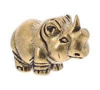 TEMPNAP Porte-clés Pendentif Rhinocéros en Laiton Or, Objet Décoratif Créatif pour Décoration Bureau ou Maison, Accessoire Collectible et Original pour Garçon et Filles