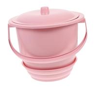 TEMPNAP Pot de Chambre Épais avec Couvercle, Seau D'urine Portable en Plastique Pp Rouge, 1 Pièce, Léger et Compact pour Usage Nocturne à Domicile, Urinoir Pratique pour Adultes