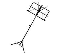 TEMPNAP Pupitre Pliant en Fer Noir Clip de Partition Musicale, Réglable en Hauteur, Portable et Léger, pour Voyage Paquet en Toile Imperméable