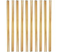 TEMPNAP Réutilisables et Résistantes la Chaleur de Dîner en Acier Inoxydable 10 Paires de Baguettes Design Compact et Antidérapant pour Usage Domestique