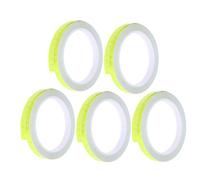 TEMPNAP Ruban Réfléchissant Jaune pour Jante de Vélo, 5pcs, Film Réfléchissant Haute Luminosité, Résistant aux Fortes Pluies, pour Cyclisme Nocturne