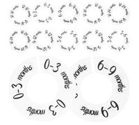 TEMPNAP Séparateurs de Placard en Plastique Ronds pour Bébés, 2 Sets de 6 Tailles, Design Gain de Place et Identification Claire pour Organisation de Garde-robe