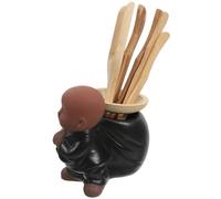 TEMPNAP Set de Thé Kung Fu Style Petit Moine en Terre Cuite Violette 6 Pièces Accessoires Préparation Thé pour Maison ou Bureau