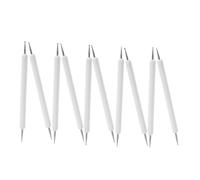 TEMPNAP Stylets à Pointiller Mandala 10 Pièces pour Loisirs Créatifs Blanc Double Extrémité, Outils De Gaufrage Et Peinture sur Galets pour Poterie Et Artisanat, Kit De Sculpture D’Argile Polyvalent