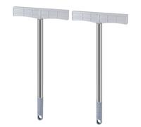 TEMPNAP Support Pancarte Portatif en Acier Inoxydable Lot de 2 Tiges Multifonctionnelles 40 CM pour Signalétique de Campagne Électorale et Événements Extérieurs