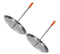 TEMPNAP Support Vertical Pratique et Facile à Transporter pour Poulet en Acier Inoxydable 2 Pièces Plateau pour Barbecue Extérieur et Matériel de Camping