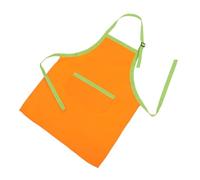 TEMPNAP Tablier pour Enfants Blouse Uniforme Peinture créativité Tablier de Sangle de Cou Artistique Fille Cuire Cuisinier Temps auxiliaire Amusant Enfant en Bas âge Tenue Polyester Orange