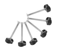 TEMPNAP Vis de Fixation Anti-Falling Vis de Rechange pour Trampoline 6 Pièces Petit Format, Acier Galvanisé, Boulon de Carrosserie, Écrou et Tête Carrée Montage pour Anneaux Anti-Chute