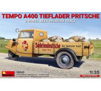 MiniArt Maquette Tempo A400 Tieflader Pritsche – Camionnette de livraison de bière 3 roues – 1:35