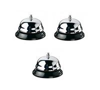 TEMPO DI SALDI 3 X Sonnette De Table en Métal Brillant pour La Réception Hôtel Et Restaurant