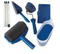 Tempo di Saldi Erh Poh Soon Rouleau de Peinture avec réservoir Anti-Goutte Rechargeable et Manche Extensible Bleu