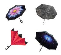 Tempo di saldi Parapluie Inverse réversible avec Ouverture de tir, Solution idéale pour la Pluie