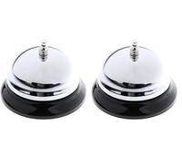 TEMPO DI SALDI Sonnette de Table Brillante en métal pour la réception à l'hôtel Hotel Restaurant (Lot de 2)