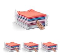 tempo di saldi Système de Rangement Pliable pour Armoire, tiroirs, Chemises, 20 pièces (Lot de 4)