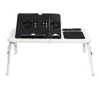 tempo di saldi Table Basse PC Support Pliable Ordinateur Portable Tablette avec Ventilateurs