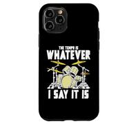 Tempo is Whatever I Say It is Retro Drum Grunge Vintage Coque pour iPhone 11 Pro