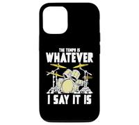 Tempo is Whatever I Say It is Retro Drum Grunge Vintage Coque pour iPhone 12/12 Pro