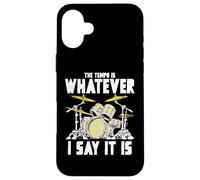 Tempo is Whatever I Say It is Retro Drum Grunge Vintage Coque pour iPhone 16 Plus
