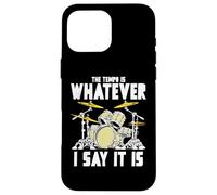Tempo is Whatever I Say It is Retro Drum Grunge Vintage Coque pour iPhone 16 Pro Max